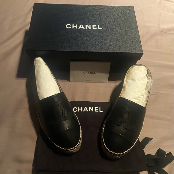 NIB Chanel Espadrilles Black Size 37 - Picture 3 of 8